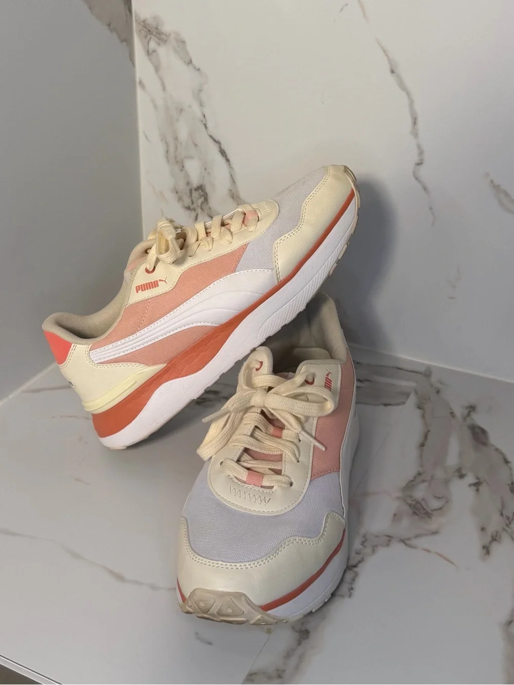 Puma Sneakers in Pink, Coral & Cream